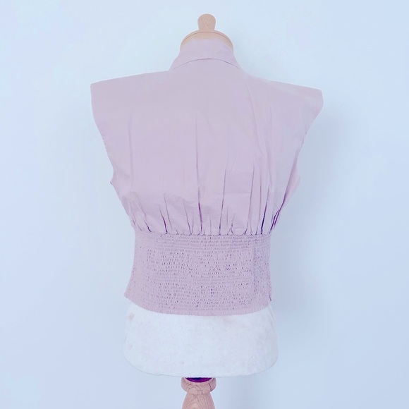 Anthropologie Maeve Blush Sleeveless Zip-Front Top - Picture 4 of 5